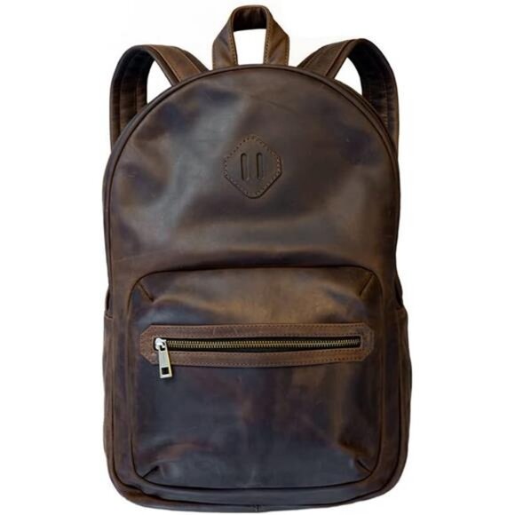 Leather Backpack (Dark Brown) main image 4